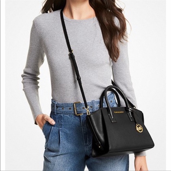 Michael Kors Handbags - MICHAEL KORS Avril Small Leather Top-Zip Satchel